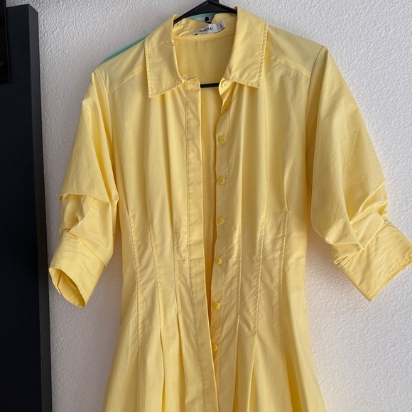 Sunny Yellow Long Sleeve Dress - Picture 3 of 4